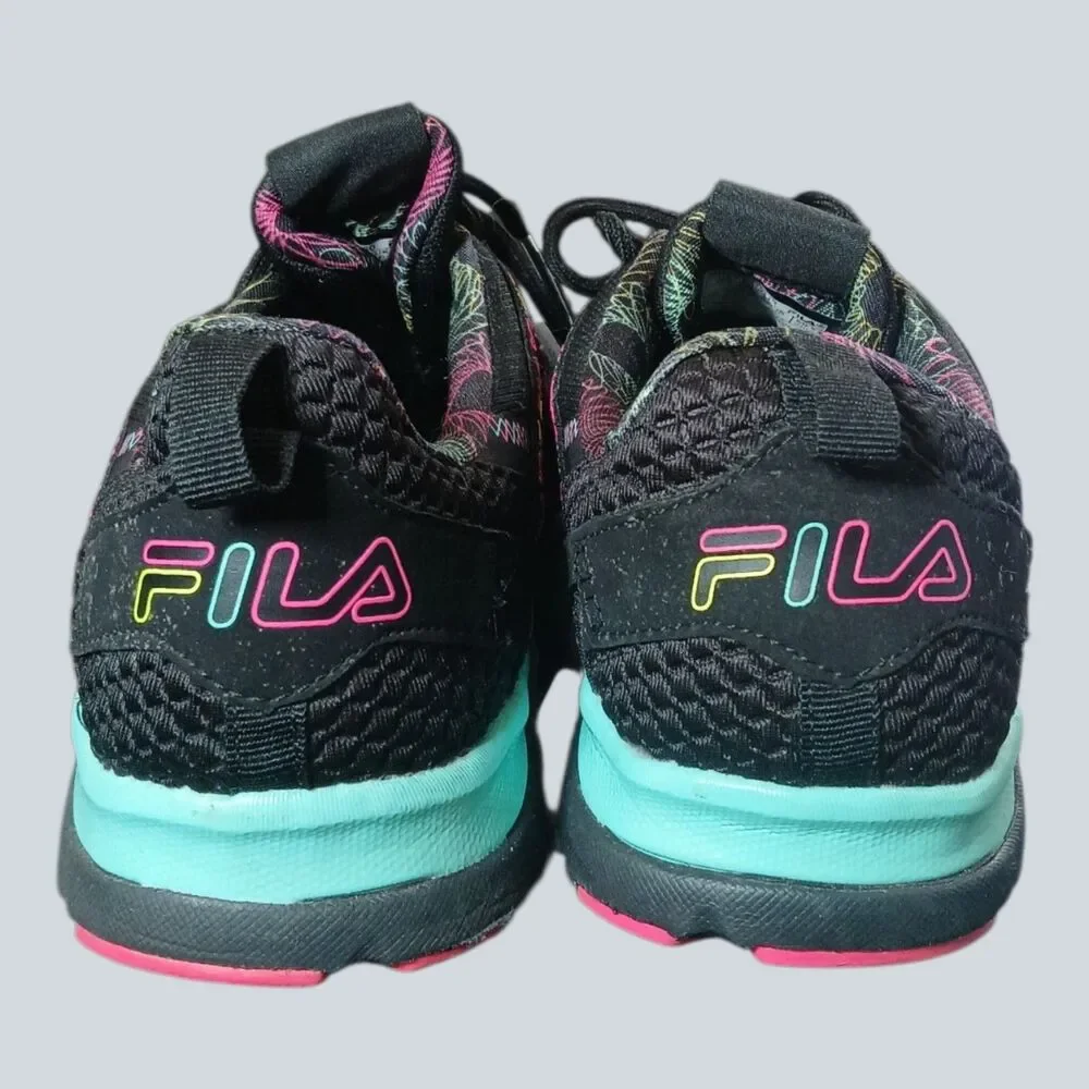 Fila Womens 8.5M Memory Realmspeed Evo Running Shoes Black 5RM00569-960 NWOB